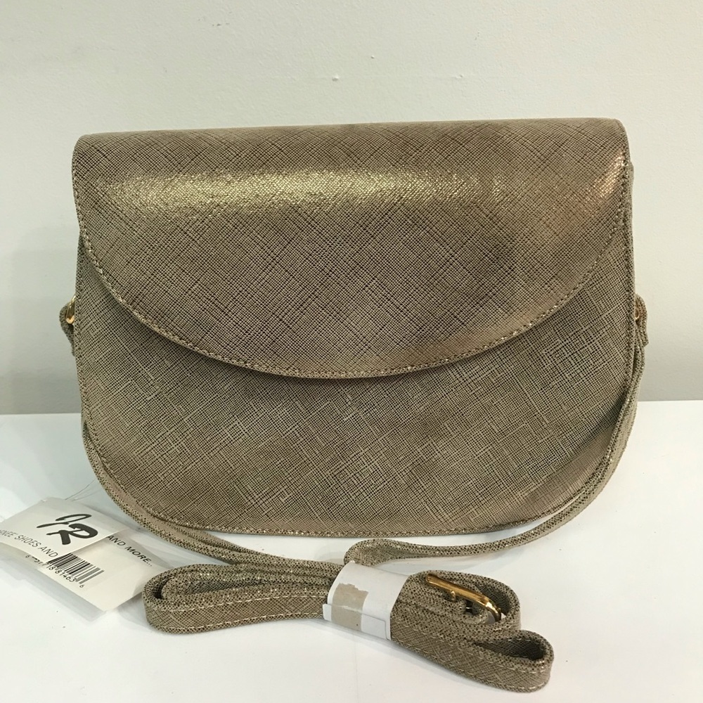 J. Renee Bronze Linen Leather Handbag